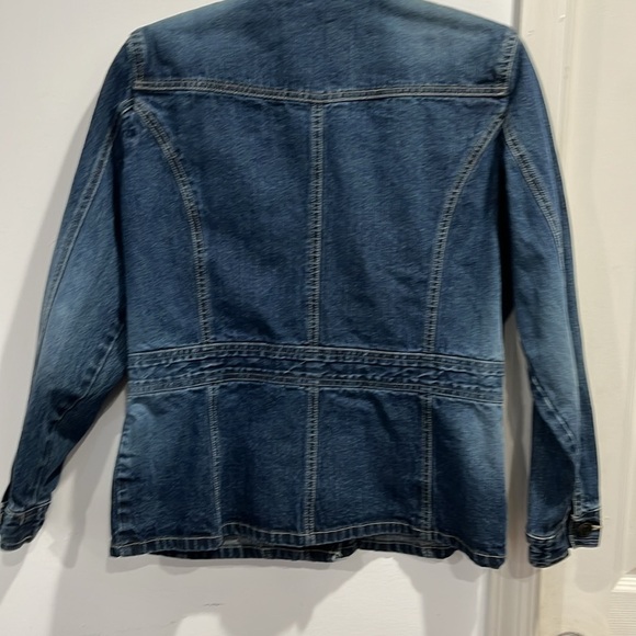 St Johns Bay Denim Blue Women's Jacket Petite 100% cotton - Picture 3 of 9